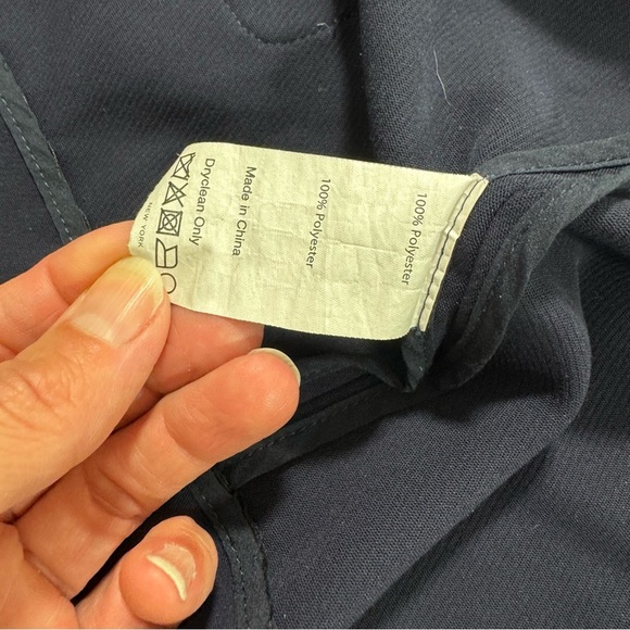 Derek Lam Crepe Belted Jacket Blue size 48 Large - Picture 3 of 6